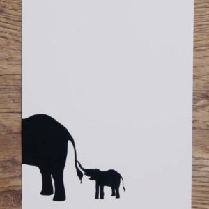 A6 Karte Baby und Mama Elefant