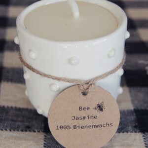 Kerze Jasmin aus Bienenwachs