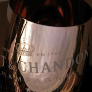 Detail der schönen Champagner Gläser von Moet & Chandon