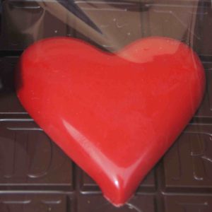 Schokoladen Herz rot gross