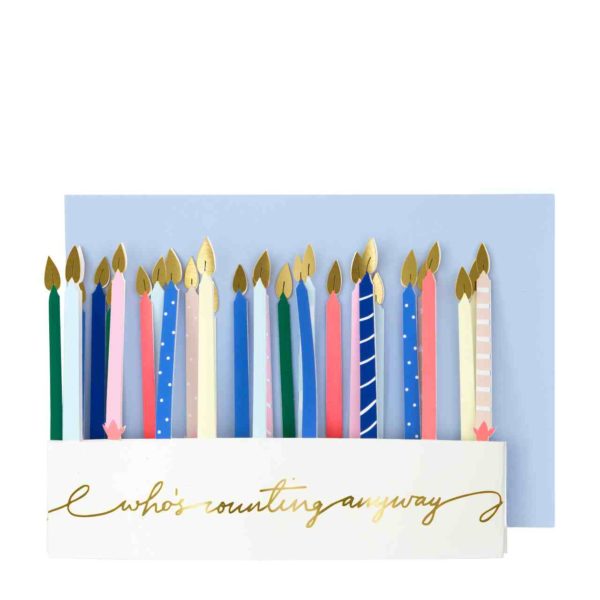 Auffaltbare Geburtstagskarte mit Kerzen
