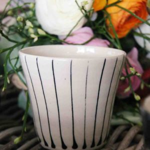 Watergoblet Wonkiware black-white stripes