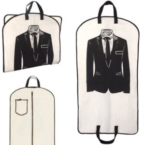 Kleidersack aus 100% natürlicher Baumwolle von Bag-all mit zwei Tragegriffen, ein tolles Geschenk für Herren mit Stil bei Liebreiz