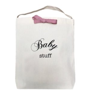 Der Baby Stuff Beutel Bag-All mit rosé Masche kann als Geschenkverpackung dienen und dann umgenutzt werden als Aufbewahrungs-Beutel. Personalisierbar!